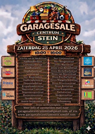 Garagasale  25 April 2026